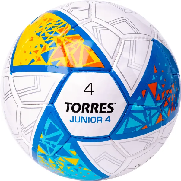Мяч футб. TORRES Junior-4, F323804, р.4,глянц.ПУ, 4 сл, 32п, руч.сш, бел-жел-гол за 2&nbsp;070.60 ₽ в Ярославле