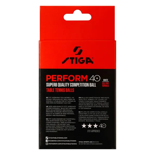 Мяч для наст. тенниса Stiga Perform 3***, 40+, 1113-2110-06, пластик, ITTF Appr., уп.6 шт, бел за 2&nbsp;121.60 ₽ в Ярославле