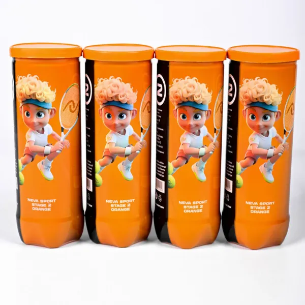 Мяч теннисный детский NS Orange, 5021005, уп.3 шт, резина, шерть, нейлон, желто-оранжевый за 613.70 ₽ в Ярославле