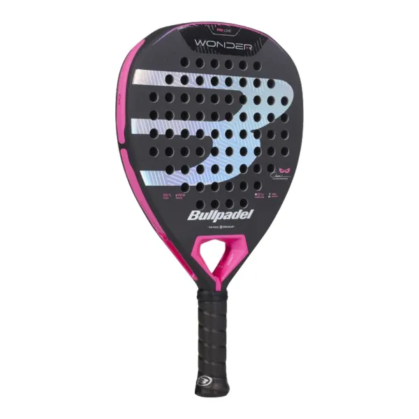 Ракетка для падела BULLPADEL Wonder 27, 497250, для продв.игроков, стекловолокно, карбон, черно-роз за 42&nbsp;969.20 ₽ в Ярославле