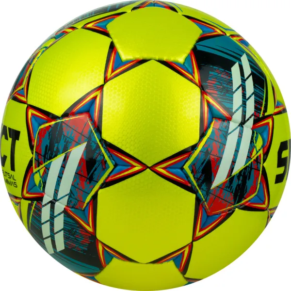 Мяч футзал. SELECT Futsal Mimas, 1053460550, р.4,FIFA Basic, 32 пан, гл.ПУ, руч.сш, жел-сине-красный за 6&nbsp;303.60 ₽ в Ярославле