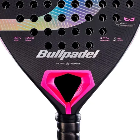 Ракетка для падела BULLPADEL Wonder 27, 497250, для продв.игроков, стекловолокно, карбон, черно-роз за 42&nbsp;969.20 ₽ купить в Ярославле