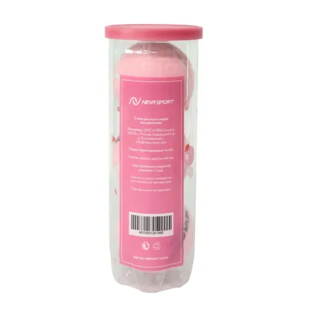 Мяч для падела NS Sakura, UAA2, уп.3 шт, сукно, нат.резина, розовый за 824.50 ₽ купить в Ярославле