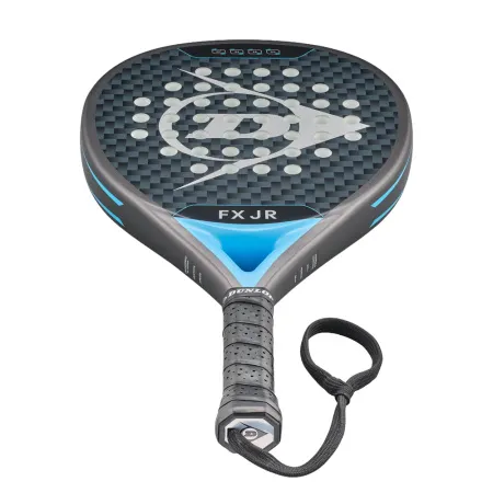 Ракетка для падела Dunlop FX Jr, 10370738, для юниоров, гибрид, графит, черно-голубой за 11&nbsp;019.40 ₽ купить в Ярославле