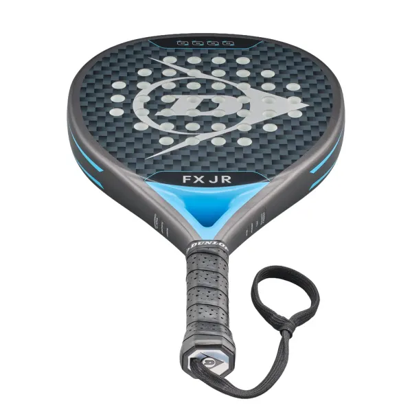 Ракетка для падела Dunlop FX Jr, 10370738, для юниоров, гибрид, графит, черно-голубой за 11&nbsp;019.40 ₽ в Ярославле