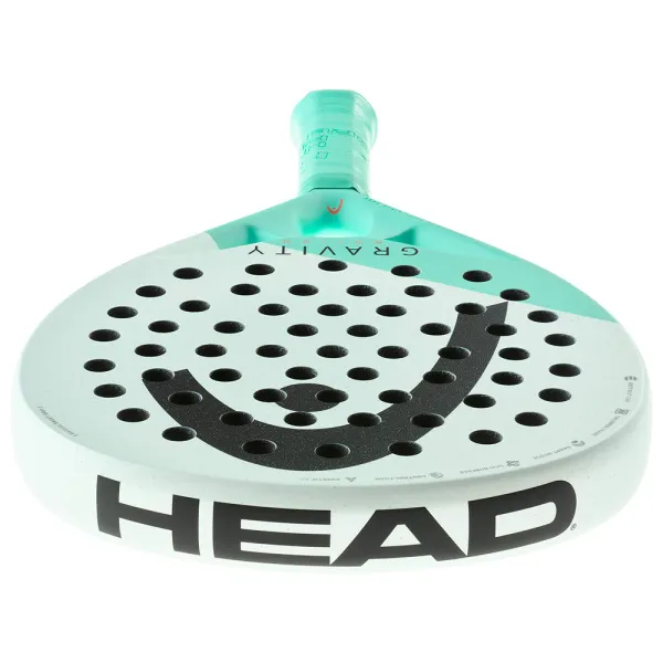Ракетка для падела HEAD Gravity Motion, 224014, для продвинутых игроков, карбон, бело-бирюзовый за 23&nbsp;604.50 ₽ в Ярославле