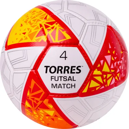 Мяч футзал. TORRES Futsal Match, FS323774, р.4, 32 панели. ПУ,4 подкл.слоя,ручн.сш,бело-крас-жёлт за 2&nbsp;454.80 ₽ купить в Ярославле