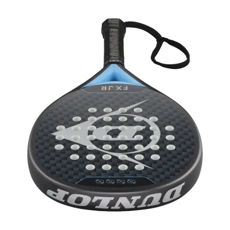 Ракетка для падела Dunlop FX Jr, 10370738, для юниоров, гибрид, графит, черно-голубой за 11&nbsp;019.40 ₽ купить в Ярославле