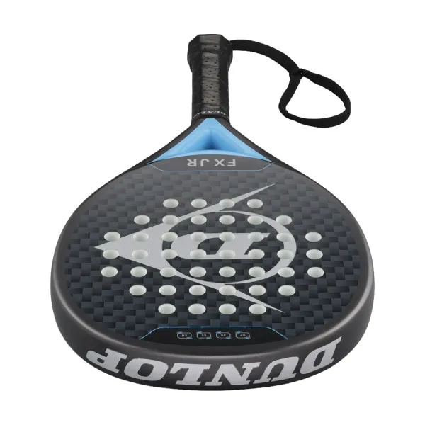 Ракетка для падела Dunlop FX Jr, 10370738, для юниоров, гибрид, графит, черно-голубой за 11&nbsp;019.40 ₽ в Ярославле