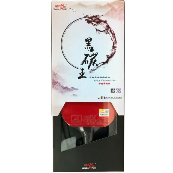 Ракетка для н/т DOUBLE FISH Black Carbon King Racket 5*****, для професс.,ITTF Appr.,накл.2,1,мм за 6&nbsp;434.50 ₽ в Ярославле