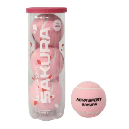 Мяч для падела NS Sakura, UAA2, уп.3 шт, сукно, нат.резина, розовый за 824.50 ₽ купить в Ярославле