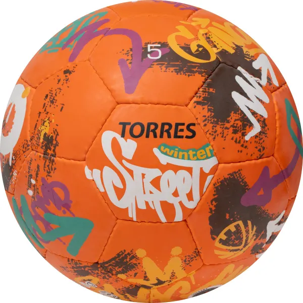 Мяч футб. TORRES Winter Street, F023285, р.5, 32 пан, рез, 4 подкл. слоя, руч. сшив,оранж-мультик. за 2&nbsp;713.20 ₽ в Ярославле