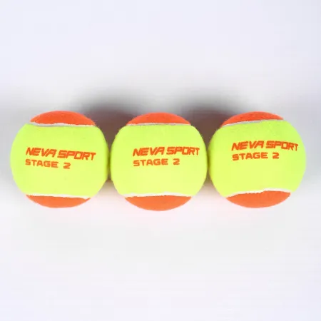 Мяч теннисный детский NS Orange, 5021005, уп.3 шт, резина, шерть, нейлон, желто-оранжевый за 613.70 ₽ купить в Ярославле