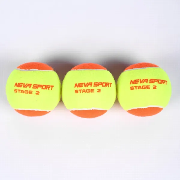 Мяч теннисный детский NS Orange, 5021005, уп.3 шт, резина, шерть, нейлон, желто-оранжевый за 613.70 ₽ в Ярославле