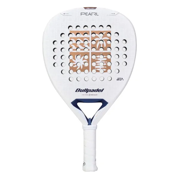 Ракетка для падела BULLPADEL Pearl 27, 497249, для проф-в, стекловолокно,карбон, бело-золотистый за 44&nbsp;319 ₽ в Ярославле