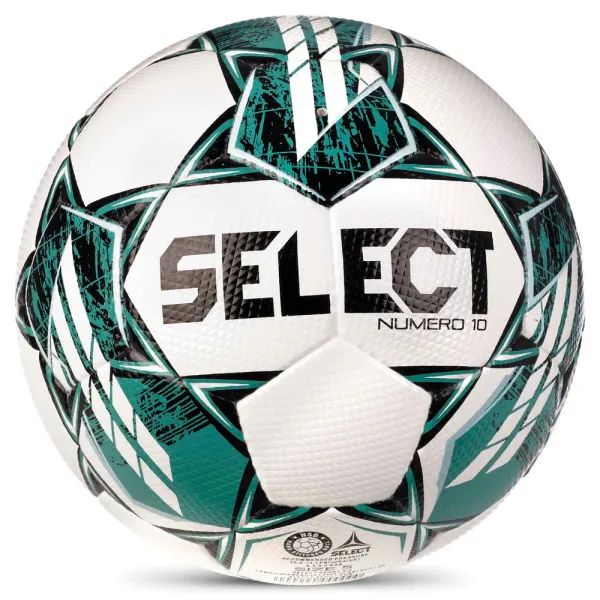 Мяч футб. SELECT NUMERO 10 V23, 0575060004, р.5, FIFA Basic, 32п, ПУ, руч. сш, бело-бирюзовый за 8&nbsp;051.20 ₽ в Ярославле